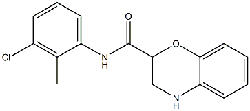 N-(3-chloro-2-methylphenyl)-3,4-dihydro-2H-1,4-benzoxazine-2-carboxamide 구조식 이미지