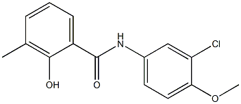 N-(3-chloro-4-methoxyphenyl)-2-hydroxy-3-methylbenzamide 구조식 이미지