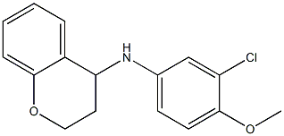 N-(3-chloro-4-methoxyphenyl)-3,4-dihydro-2H-1-benzopyran-4-amine 구조식 이미지