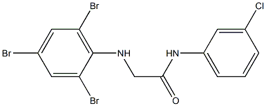 N-(3-chlorophenyl)-2-[(2,4,6-tribromophenyl)amino]acetamide 구조식 이미지