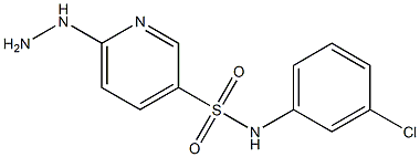 N-(3-chlorophenyl)-6-hydrazinylpyridine-3-sulfonamide 구조식 이미지