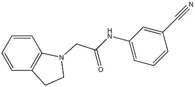 N-(3-cyanophenyl)-2-(2,3-dihydro-1H-indol-1-yl)acetamide 구조식 이미지