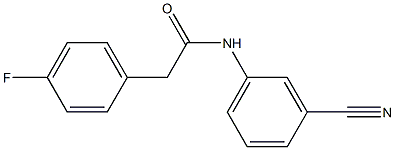 N-(3-cyanophenyl)-2-(4-fluorophenyl)acetamide 구조식 이미지