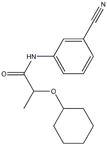 N-(3-cyanophenyl)-2-(cyclohexyloxy)propanamide 구조식 이미지