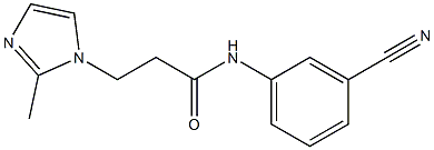 N-(3-cyanophenyl)-3-(2-methyl-1H-imidazol-1-yl)propanamide 구조식 이미지