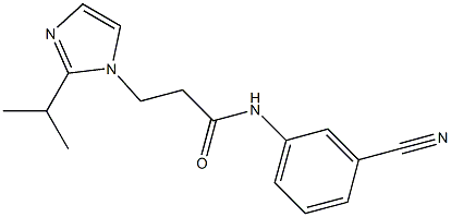 N-(3-cyanophenyl)-3-[2-(propan-2-yl)-1H-imidazol-1-yl]propanamide 구조식 이미지