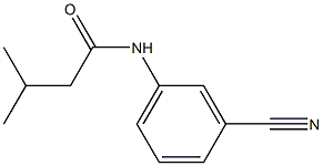 N-(3-cyanophenyl)-3-methylbutanamide 구조식 이미지