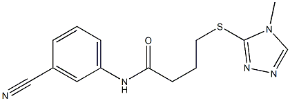 N-(3-cyanophenyl)-4-[(4-methyl-4H-1,2,4-triazol-3-yl)sulfanyl]butanamide Structure