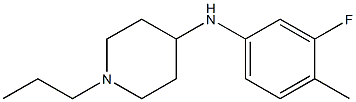 N-(3-fluoro-4-methylphenyl)-1-propylpiperidin-4-amine 구조식 이미지