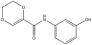 N-(3-hydroxyphenyl)-5,6-dihydro-1,4-dioxine-2-carboxamide Structure