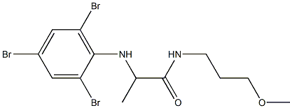 N-(3-methoxypropyl)-2-[(2,4,6-tribromophenyl)amino]propanamide 구조식 이미지