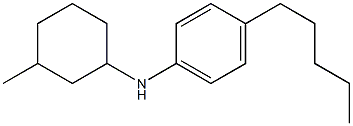 N-(3-methylcyclohexyl)-4-pentylaniline 구조식 이미지