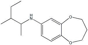 N-(3-methylpentan-2-yl)-3,4-dihydro-2H-1,5-benzodioxepin-7-amine 구조식 이미지