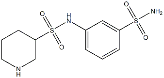 N-(3-sulfamoylphenyl)piperidine-3-sulfonamide 구조식 이미지