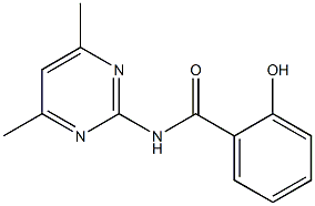 N-(4,6-dimethylpyrimidin-2-yl)-2-hydroxybenzamide 구조식 이미지