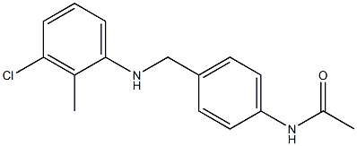 N-(4-{[(3-chloro-2-methylphenyl)amino]methyl}phenyl)acetamide 구조식 이미지