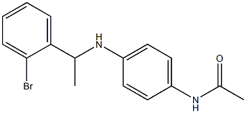 N-(4-{[1-(2-bromophenyl)ethyl]amino}phenyl)acetamide 구조식 이미지