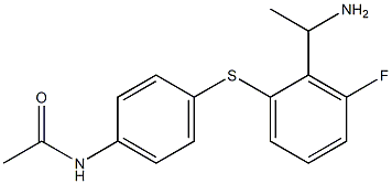 N-(4-{[2-(1-aminoethyl)-3-fluorophenyl]sulfanyl}phenyl)acetamide 구조식 이미지