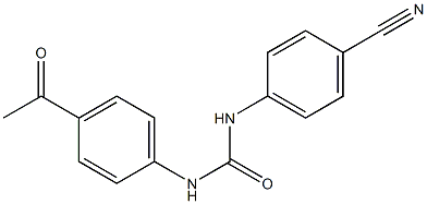 N-(4-acetylphenyl)-N'-(4-cyanophenyl)urea Structure