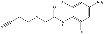 N-(4-amino-2,6-dichlorophenyl)-2-[(2-cyanoethyl)(methyl)amino]acetamide 구조식 이미지