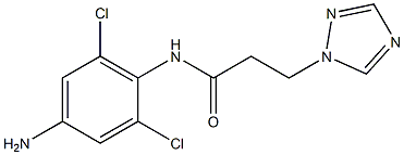 N-(4-amino-2,6-dichlorophenyl)-3-(1H-1,2,4-triazol-1-yl)propanamide 구조식 이미지