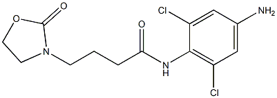 N-(4-amino-2,6-dichlorophenyl)-4-(2-oxo-1,3-oxazolidin-3-yl)butanamide 구조식 이미지