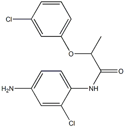 N-(4-amino-2-chlorophenyl)-2-(3-chlorophenoxy)propanamide 구조식 이미지