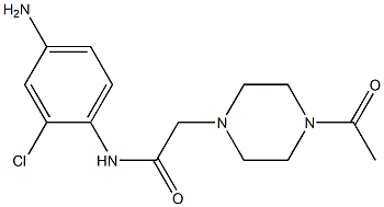 N-(4-amino-2-chlorophenyl)-2-(4-acetylpiperazin-1-yl)acetamide 구조식 이미지