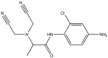 N-(4-amino-2-chlorophenyl)-2-[bis(cyanomethyl)amino]propanamide 구조식 이미지