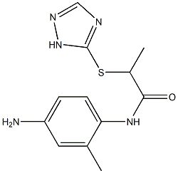 N-(4-amino-2-methylphenyl)-2-(1H-1,2,4-triazol-5-ylsulfanyl)propanamide 구조식 이미지