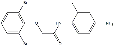 N-(4-amino-2-methylphenyl)-2-(2,6-dibromophenoxy)acetamide 구조식 이미지