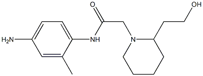 N-(4-amino-2-methylphenyl)-2-[2-(2-hydroxyethyl)piperidin-1-yl]acetamide Structure