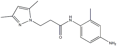 N-(4-amino-2-methylphenyl)-3-(3,5-dimethyl-1H-pyrazol-1-yl)propanamide 구조식 이미지