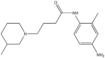 N-(4-amino-2-methylphenyl)-4-(3-methylpiperidin-1-yl)butanamide 구조식 이미지