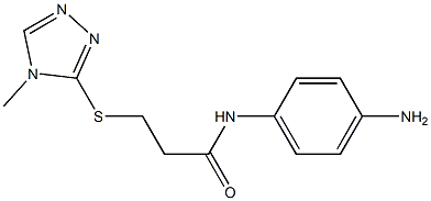 N-(4-aminophenyl)-3-[(4-methyl-4H-1,2,4-triazol-3-yl)sulfanyl]propanamide 구조식 이미지