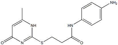 N-(4-aminophenyl)-3-[(6-methyl-4-oxo-1,4-dihydropyrimidin-2-yl)sulfanyl]propanamide 구조식 이미지