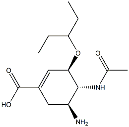 (3R,4R,5S)-4-(Acetylamino)-5-amino-3-(1-ethylpropoxy)-1- cyclohexene-1-carboxylic acid 구조식 이미지