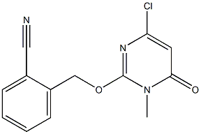 2-((4-chloro-1-methyl-6-oxo-1,6-dihydropyrimidin-2-yloxy) methyl)benzonitrile Structure