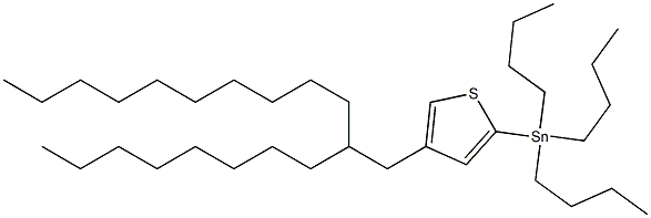 Tributyl-[4-(2-octyl-dodecyl)-thiophen-2-yl]-stannane Structure