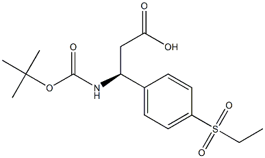 (3S)-3-{[(tert-butoxy)carbonyl]amino}-3-[4-(ethanesulfonyl)phenyl]propanoic acid Structure