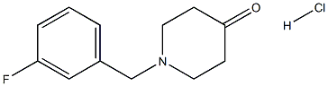 1-[(3-fluorophenyl)methyl]piperidin-4-one hydrochloride Structure