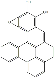 DIBENZO(A,L)PYRENE-11,12-DIOL-13,14-EPOXIDE Structure