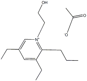 1-(2-Hydroxyethyl)-2-propyl-3,5-diethylpyridiniumacetate 구조식 이미지