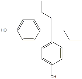 4,4-BIS(4-HYDROXYPHENYL)HEPTANE Structure