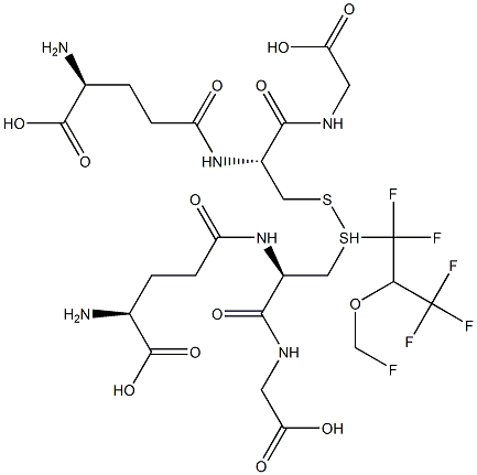 S-(1,1-DIFLUORO-2-FLUOROMETHOXY-2-(TRIFLUOROMETHYL)ETHYL)-GLUTATHIONE 구조식 이미지