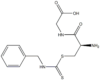 S-(N-BENZYLTHIOCARBAMOYL)-L-CYSTEINYLGLYCINE Structure