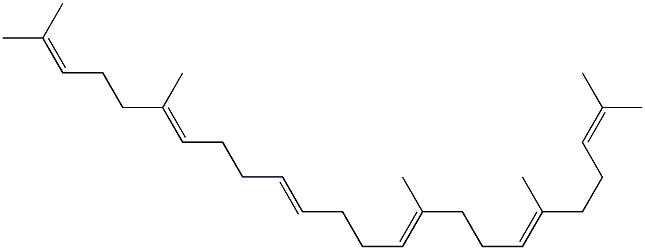 (6E,10E,14E,18E)-2,6,10,19,23-pentamethyltetracosa-2,6,10,14,18,22-hexaene Structure