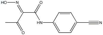 N-(4-CYANO-PHENYL)-2-HYDROXYIMINO-3-OXO-BUTYRAMIDE 구조식 이미지