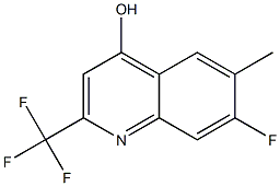 7-Fluoro-6-Methyl-2-(Trifluoromethyl)Quinolin-4-ol 구조식 이미지