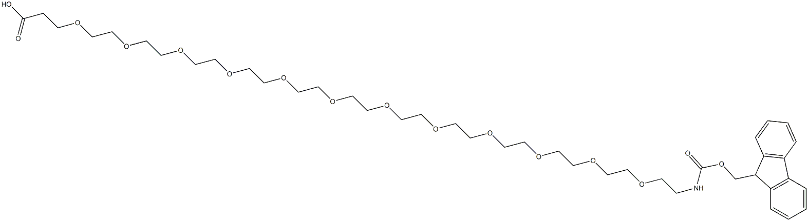 1-(9-Fluorenylmethyloxycarbonyl)amino-3,6,9,12,15,18,21,24,27,30,33,36-dodecaoxanonatriacontan-39-oic acid 구조식 이미지